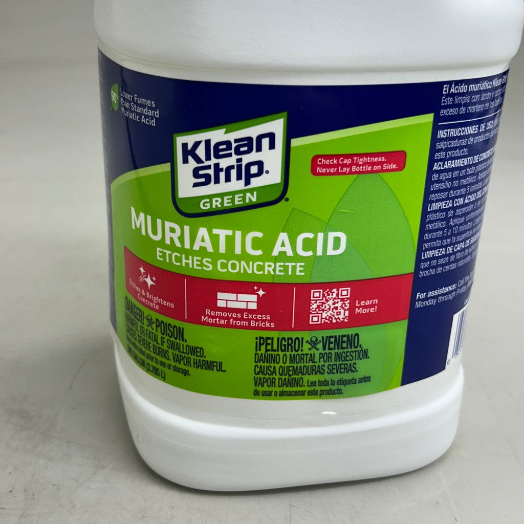 ZA@ KLEAN STRIP Muriatic Acid *Etches Concrete* 1 Gallon GKGM75006