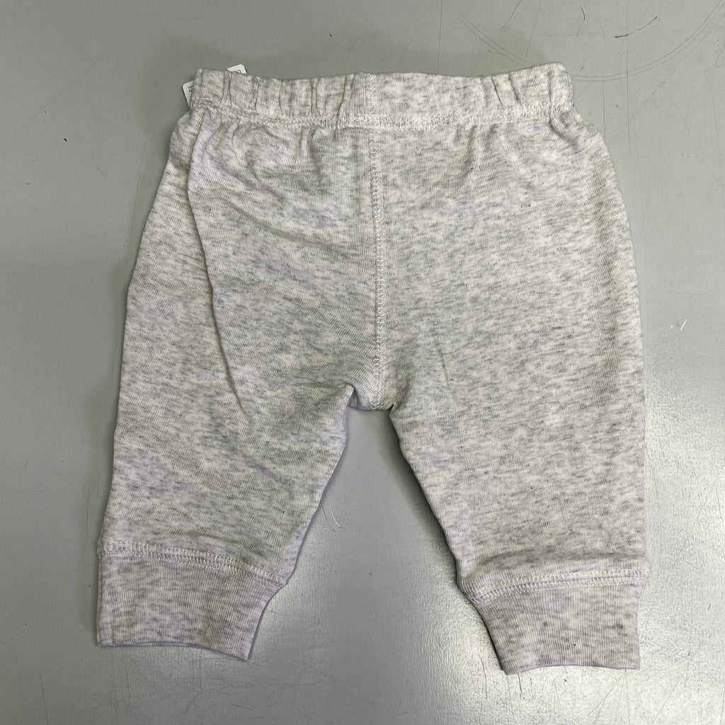 CARTERS (SET OF 2) Cotton Jogger Pants Babys Newborn Heather Grey/Ivory 1S992310