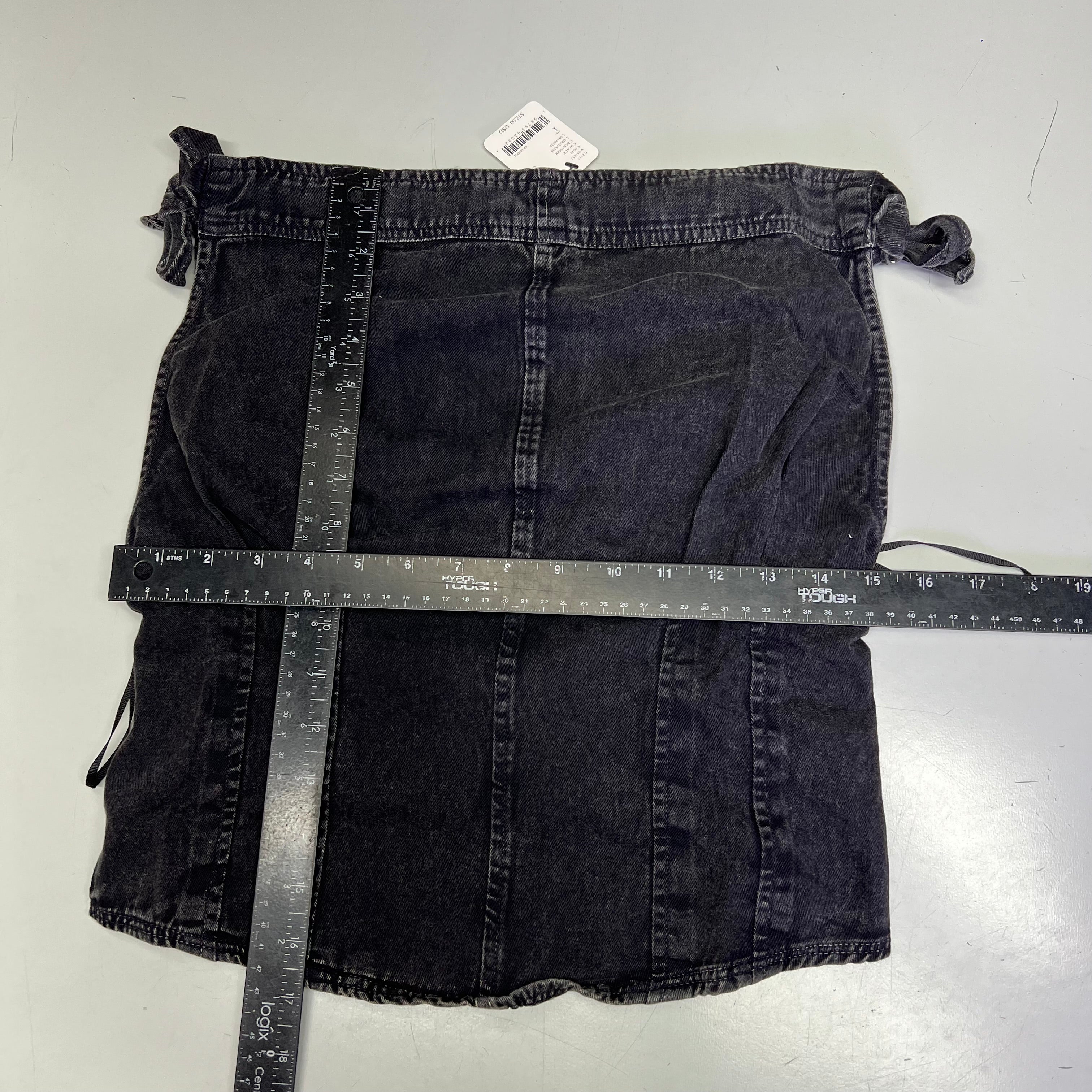 FREE PEOPLE 100% Cotton Louie Indigo Top Women's Sz L Black 98546724