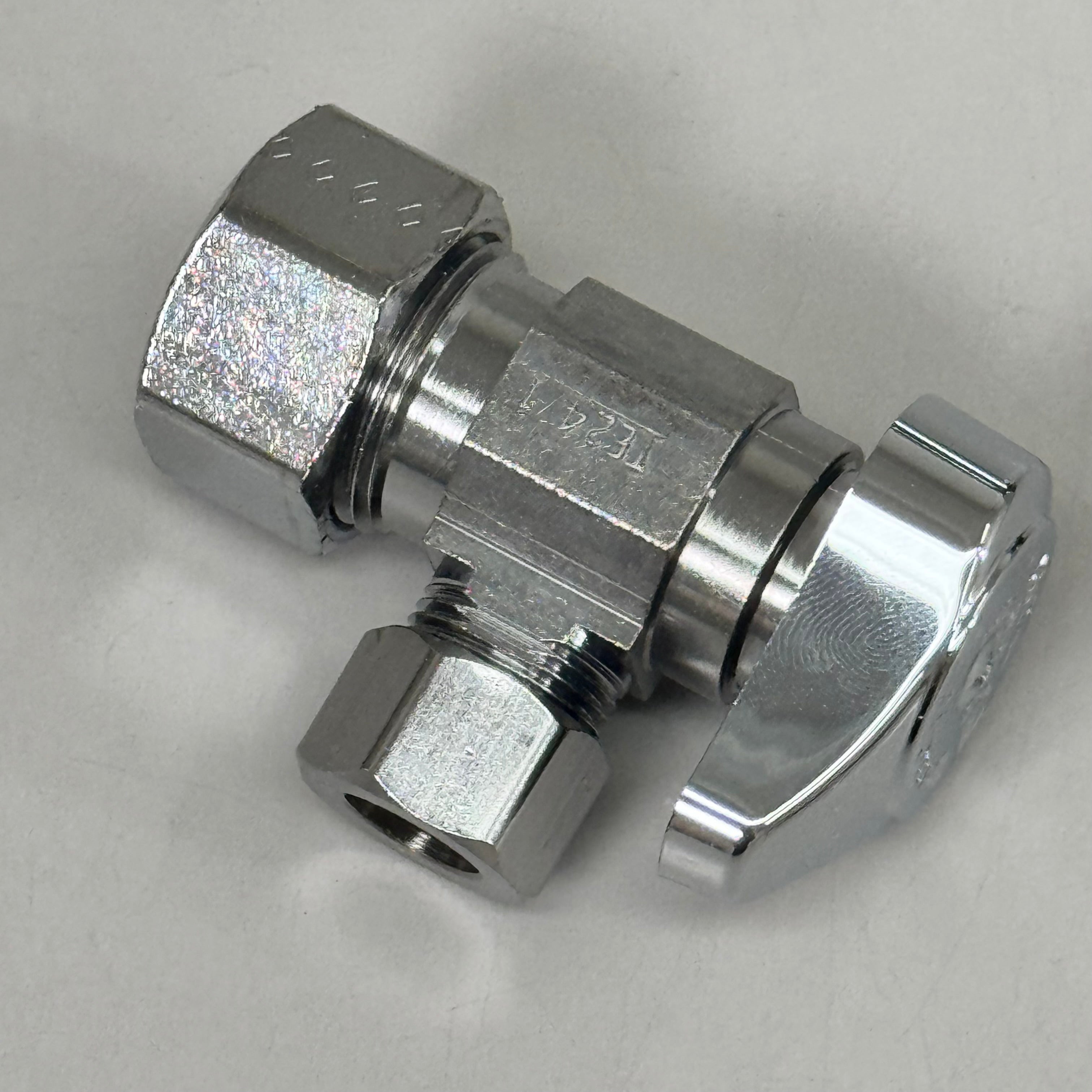ZA@ BRASS CRAFT (5 PACK) 1/4" Turn Angle Supply STOP Valve 1/2"x3/8" Chrome G2CR19XC As-is Damaged Packaging
