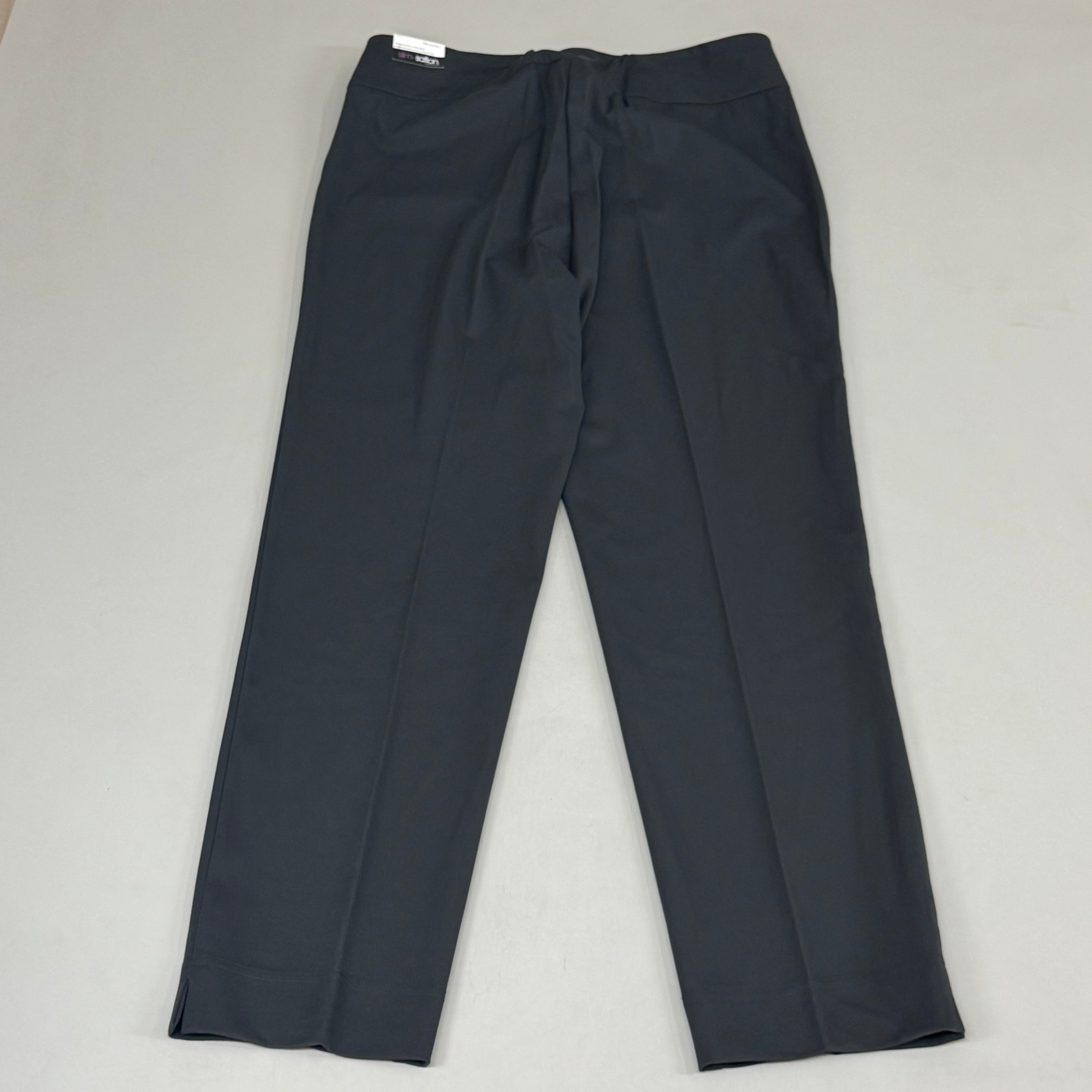 MULTIPLES Woven Ankle Pants Petite Women's Sz 12 Intgry M2623P