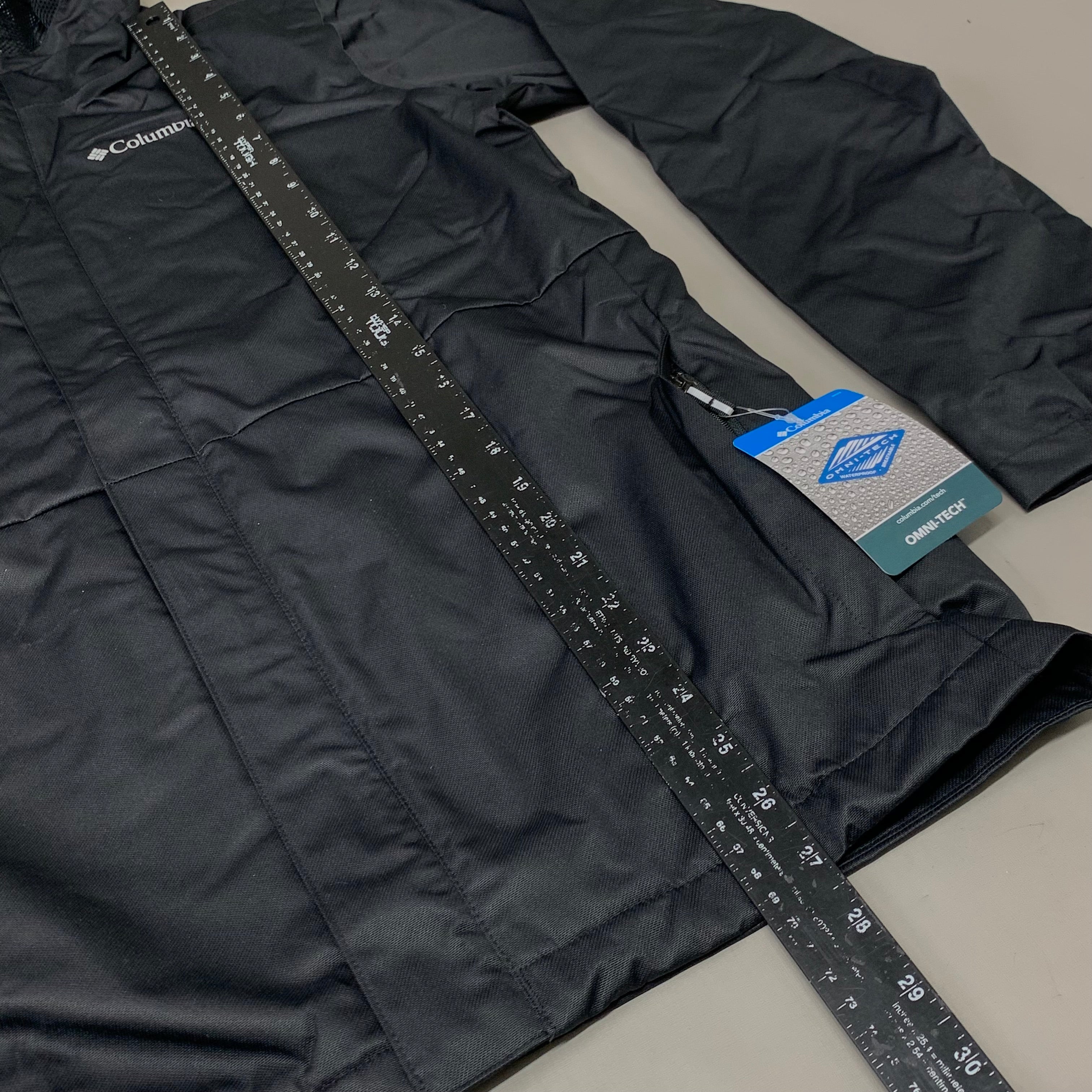 COLUMBIA Reflective Detail Hikebound Jacket Boys Youth Sz XL Black SB6647-010