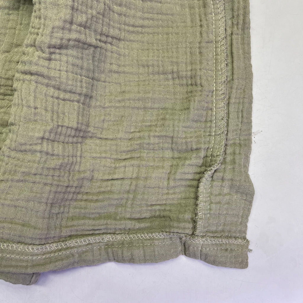 PARACHUTE 4-Ply Gauze Cloud Cotton Robe W/ Pockets Men's Sz S Moss (Pre-Owned)