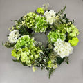 RAZ IMPORTS Hydrangea Spring Wreath 24" White & Green W4502082
