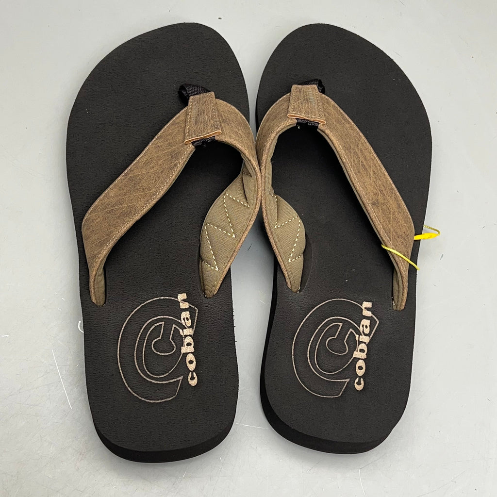 COBIAN Floater Sandals Synthetic Strap Men's Sz 9, EU 41.5 Mocha FLT18-203-9