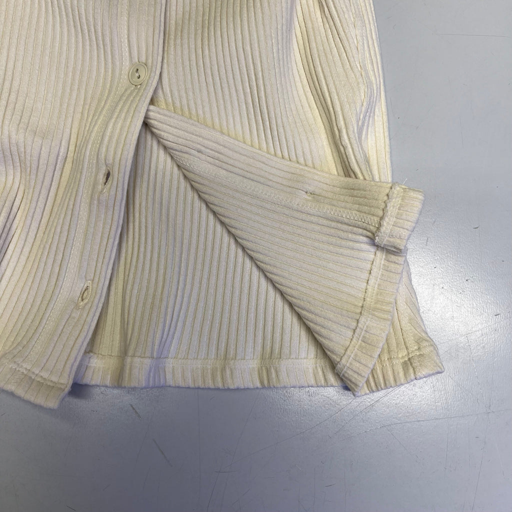 FREE PEOPLE Ribbed Cap Sleeve Most Wanted Cardi Women's Sz M Ivory 92736032