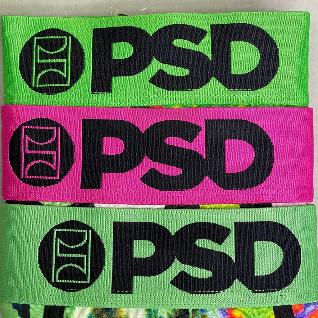PSD (3 PACK) Neon Cannabis Men's Boxer Briefs Large NEON CANNABIS