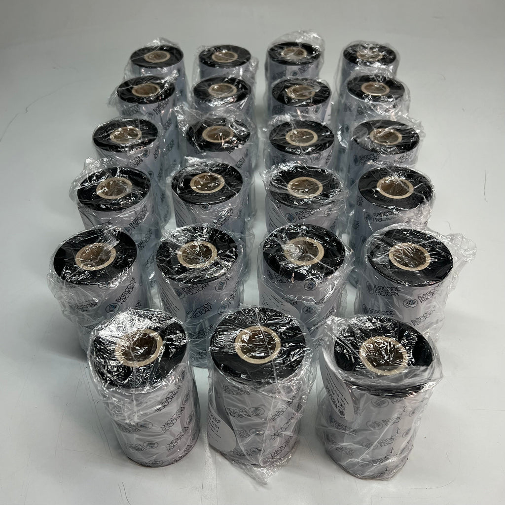 BARCODE FACTORY (12 ROLLS) Thermal Resin Ribbon 4.33 x 1181ft Black BCF110360-3