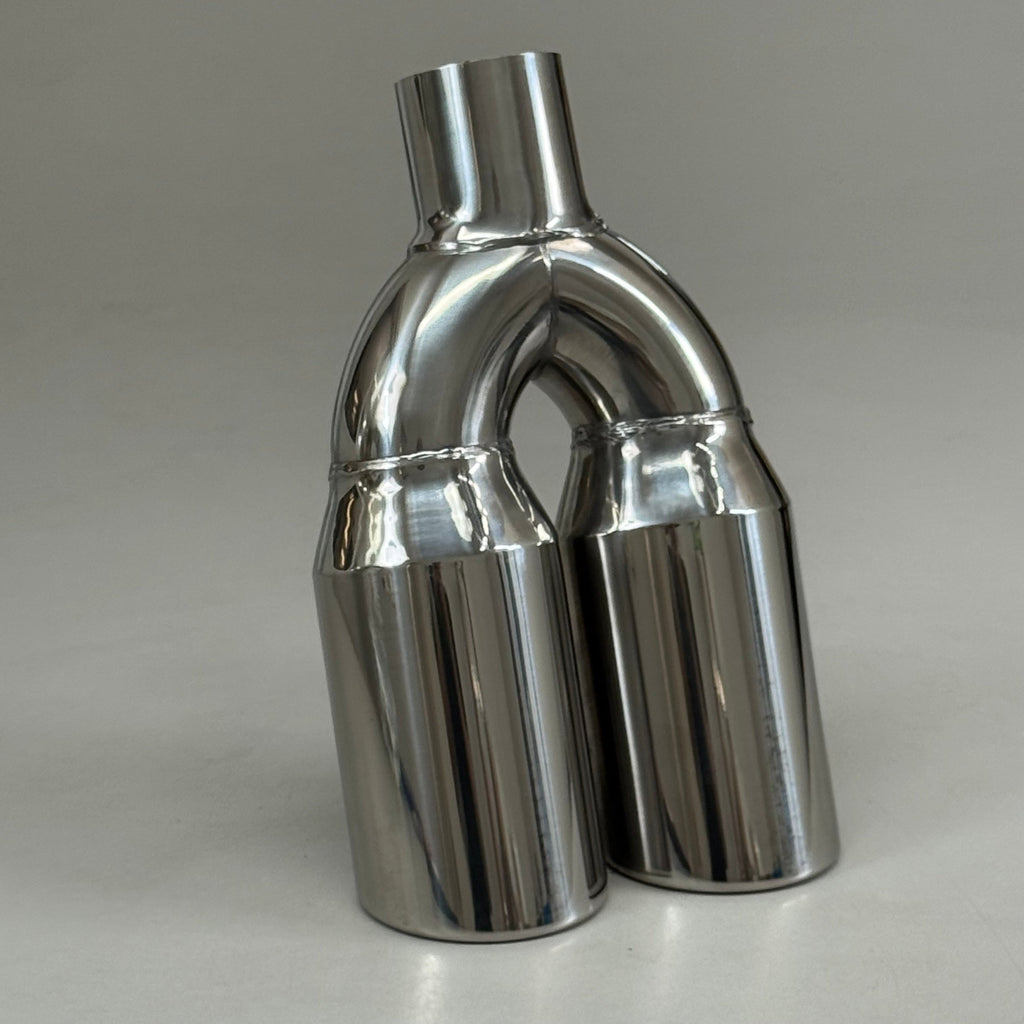 STREET STYLE  Polished Stainless Dual Exhaust Tip 12"Lx7.5"W SS026S