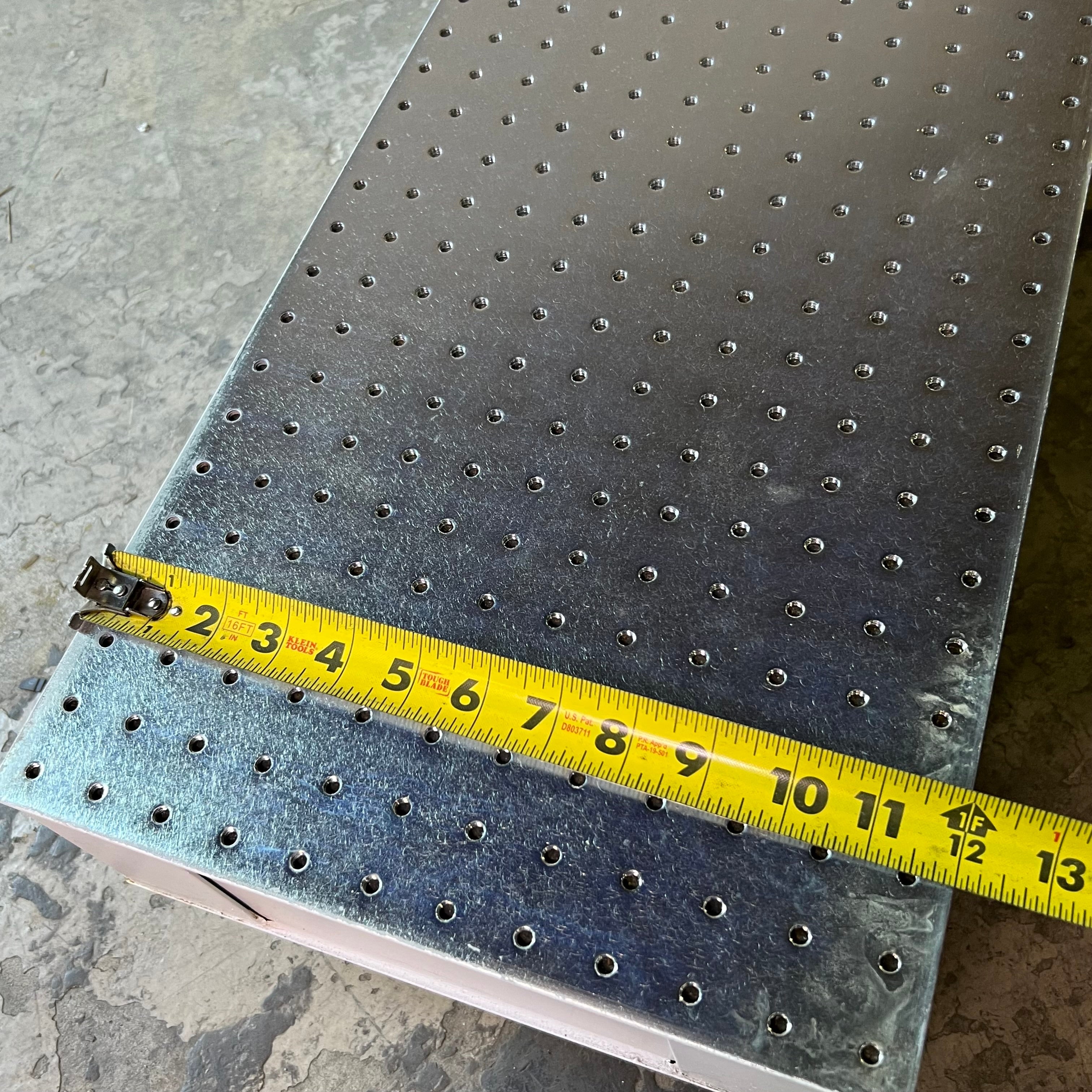 Steel Optical Breadboards 12"W x 60"L x 4"H Grey 2441549 (AS-IS, A Little Damage)
