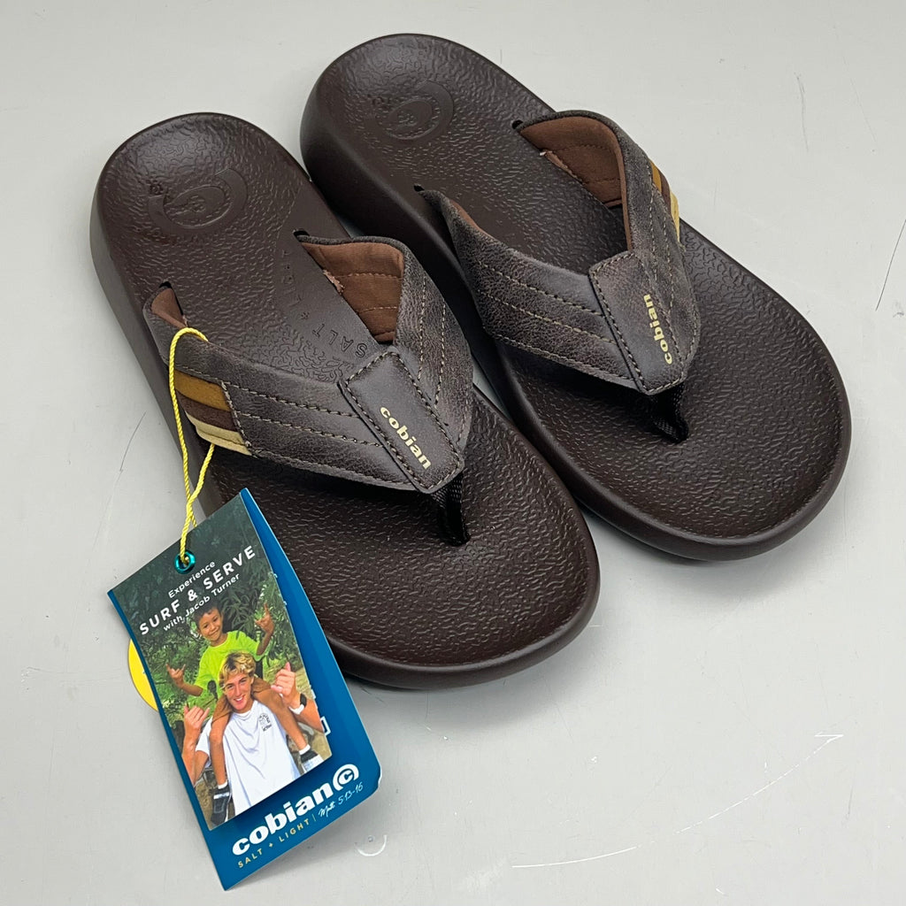 COBIAN Kandui Synthetic Leather Strap Men's Sz 12, EU 45 Chocolate KAN25-2011-12
