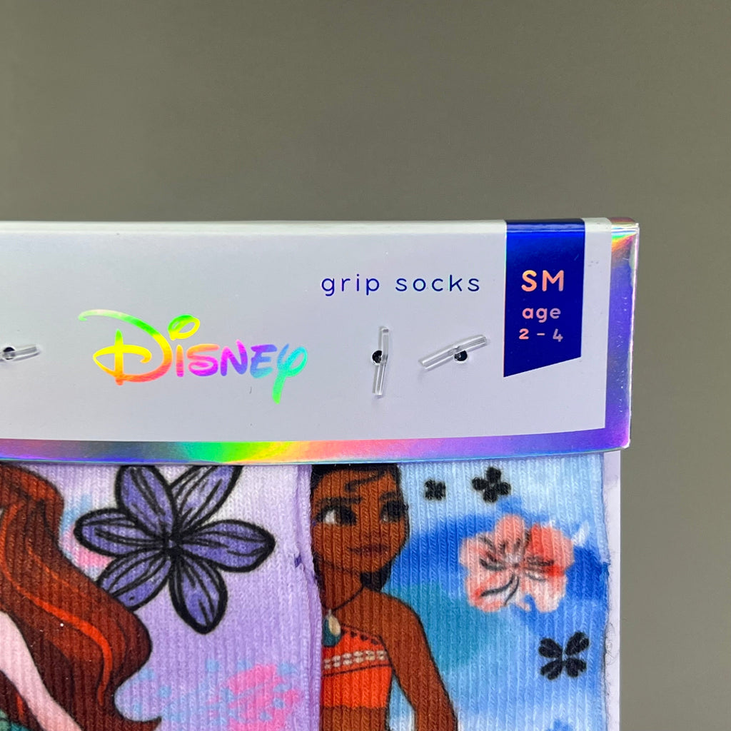 ZA@ TAVI NOIR (2 PACK, 2 PAIR EACH) Disney Princess Grip Socks Kids 2-4 Yrs Sz SM