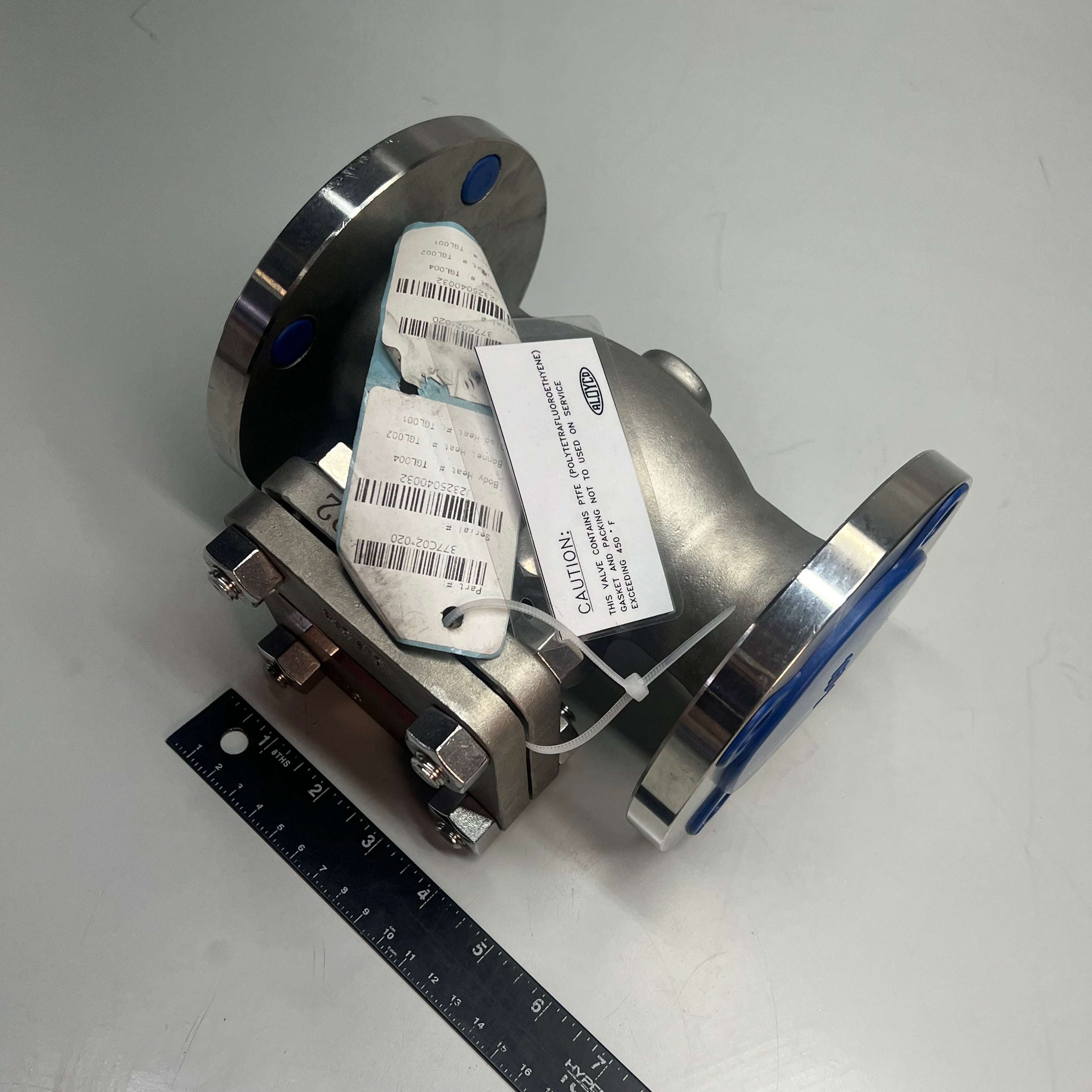 ALOYCO Integral Seat Swing Check Valve 150 Flange API Trim 10 316SS 2" 377C02020