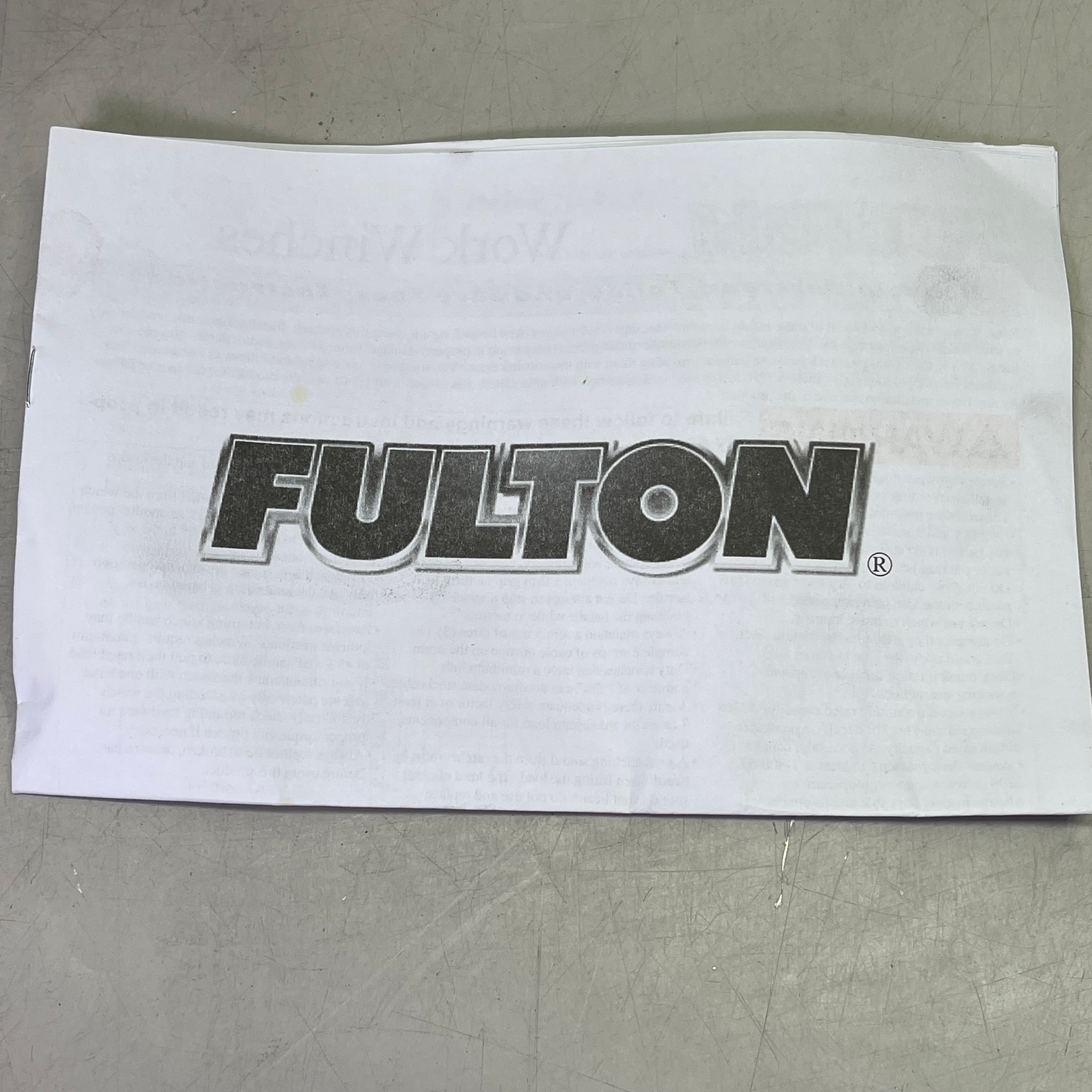 FULTON Automatic Brake Hand Winch, 1500-Lb. Load Capacity 143101