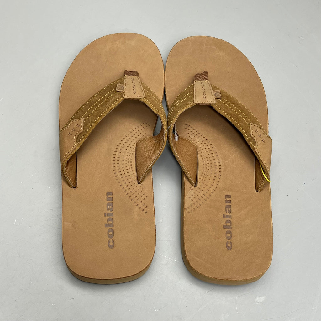 COBIAN Lazo Premium Leather Sandals Men's Sz 12 EU 45 Tan LZO-24-230-12