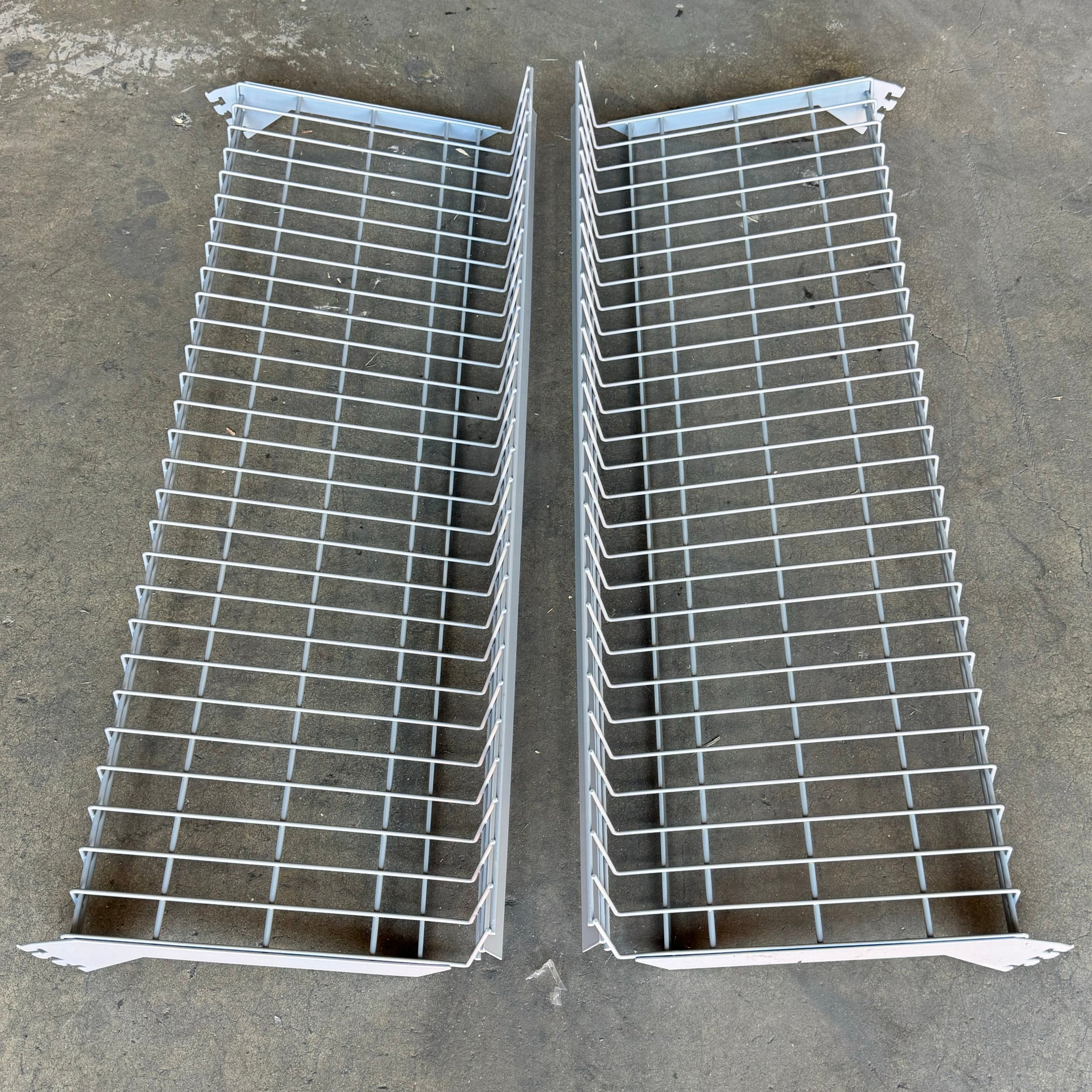 Shoe Rack Shelving 2 Pack Sz 48”Lx17”Wx5 1/2”H Grey 1023034-00PK20155 Used