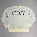 CPG CODEGRAPHY WORLDWIDE Sweater Women's Sz XL Green/Crème WCPG-SWTR-NTRL-2022-3