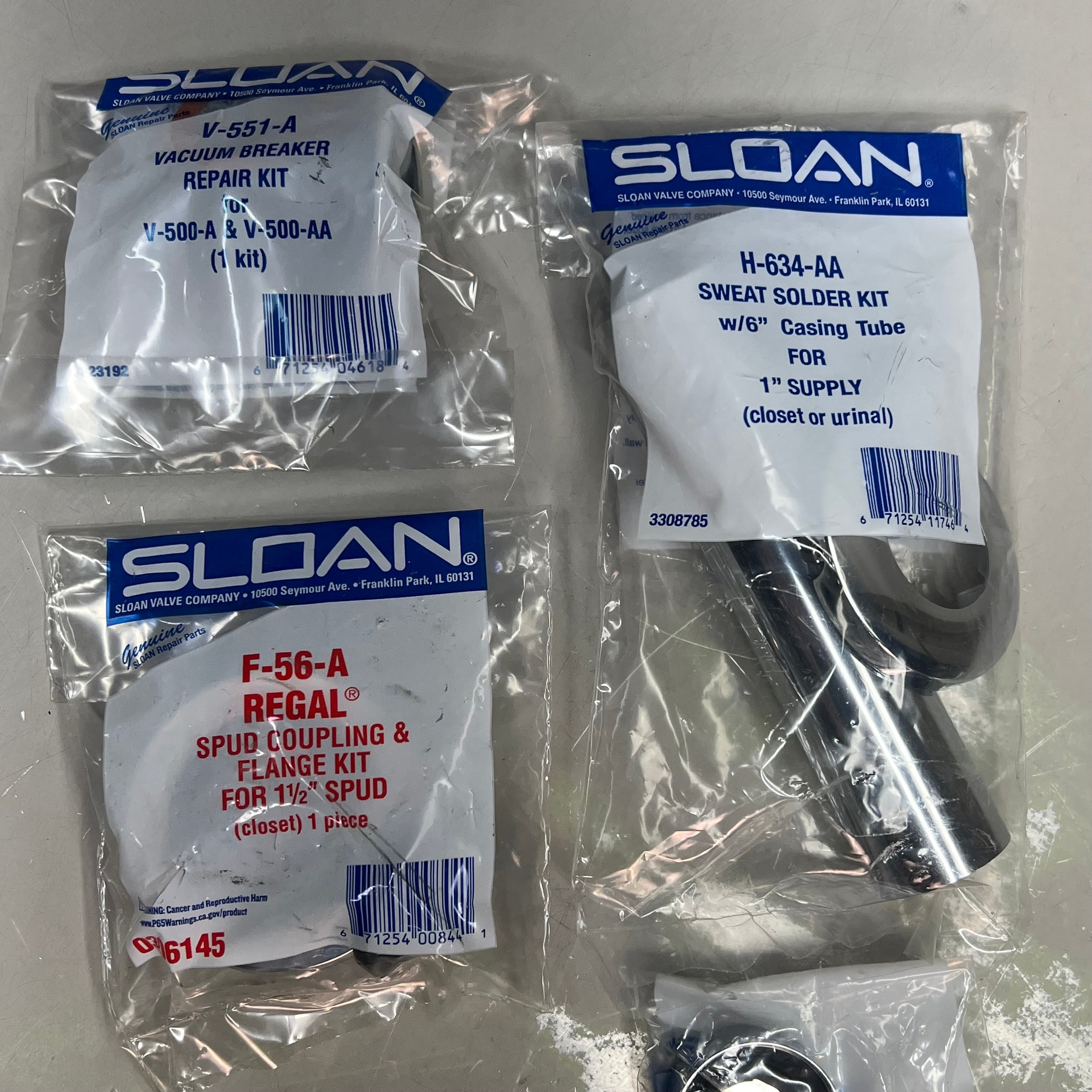 SLOAN OPTIMA PLUS Battery Powered Sensor Activated Flushometer Chrome 8111-1.28