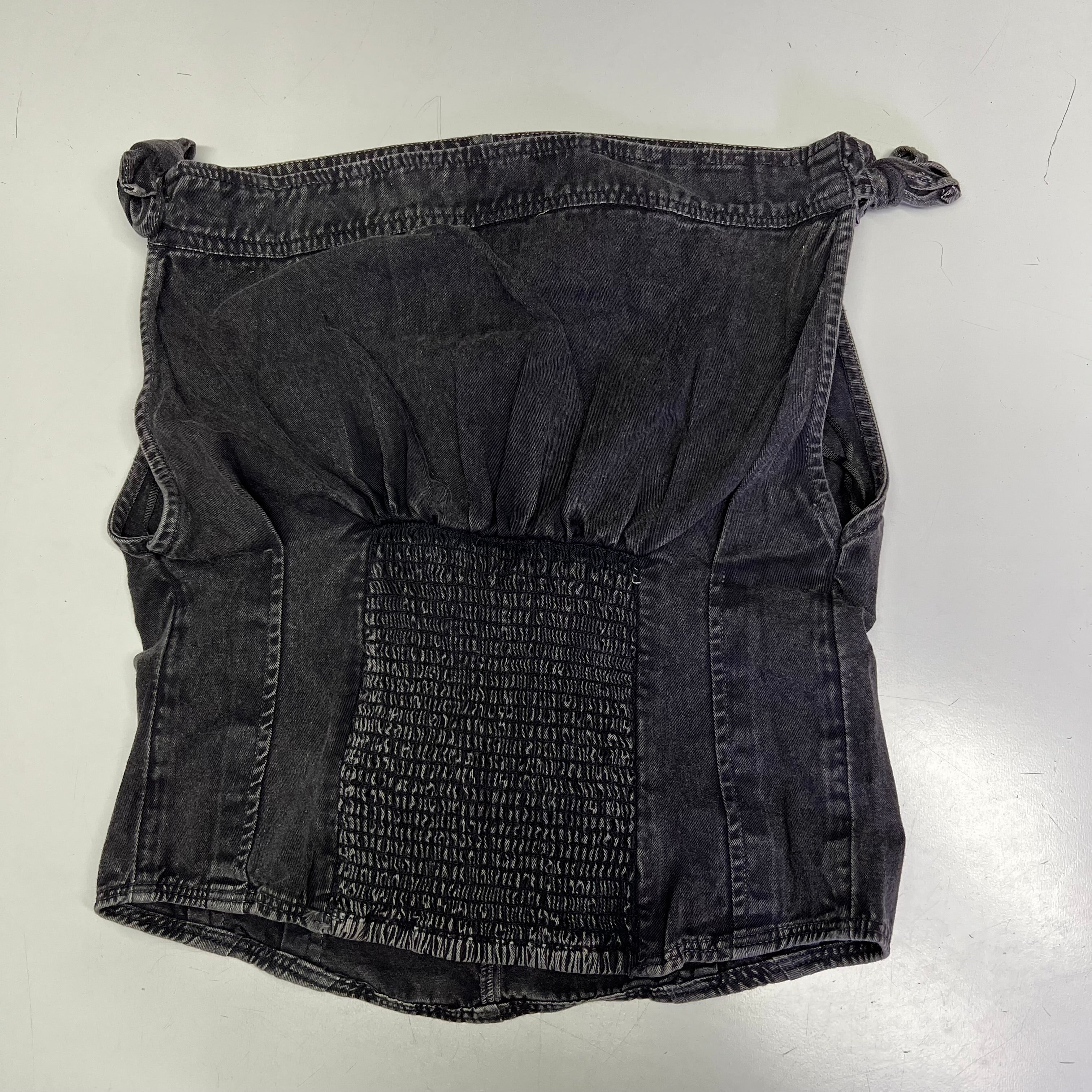 FREE PEOPLE 100% Cotton Louie Indigo Top Women's Sz M Black 98546724