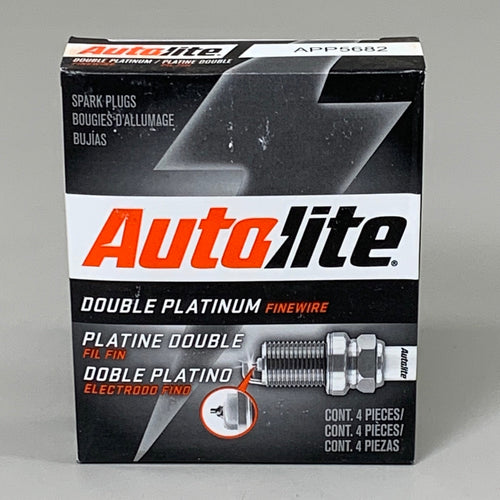 AUTOLITE (4 PACK) Double Platinum Standard Spark Plug 14MM Hex SZ APP5682