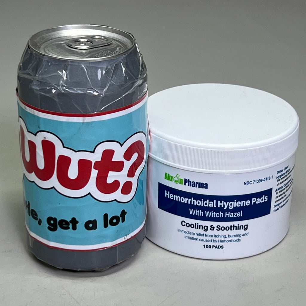 AKRON PHARMA (4 PACK of 100 PADS) Hemorrhoidal Hygiene Pads BB 02/26