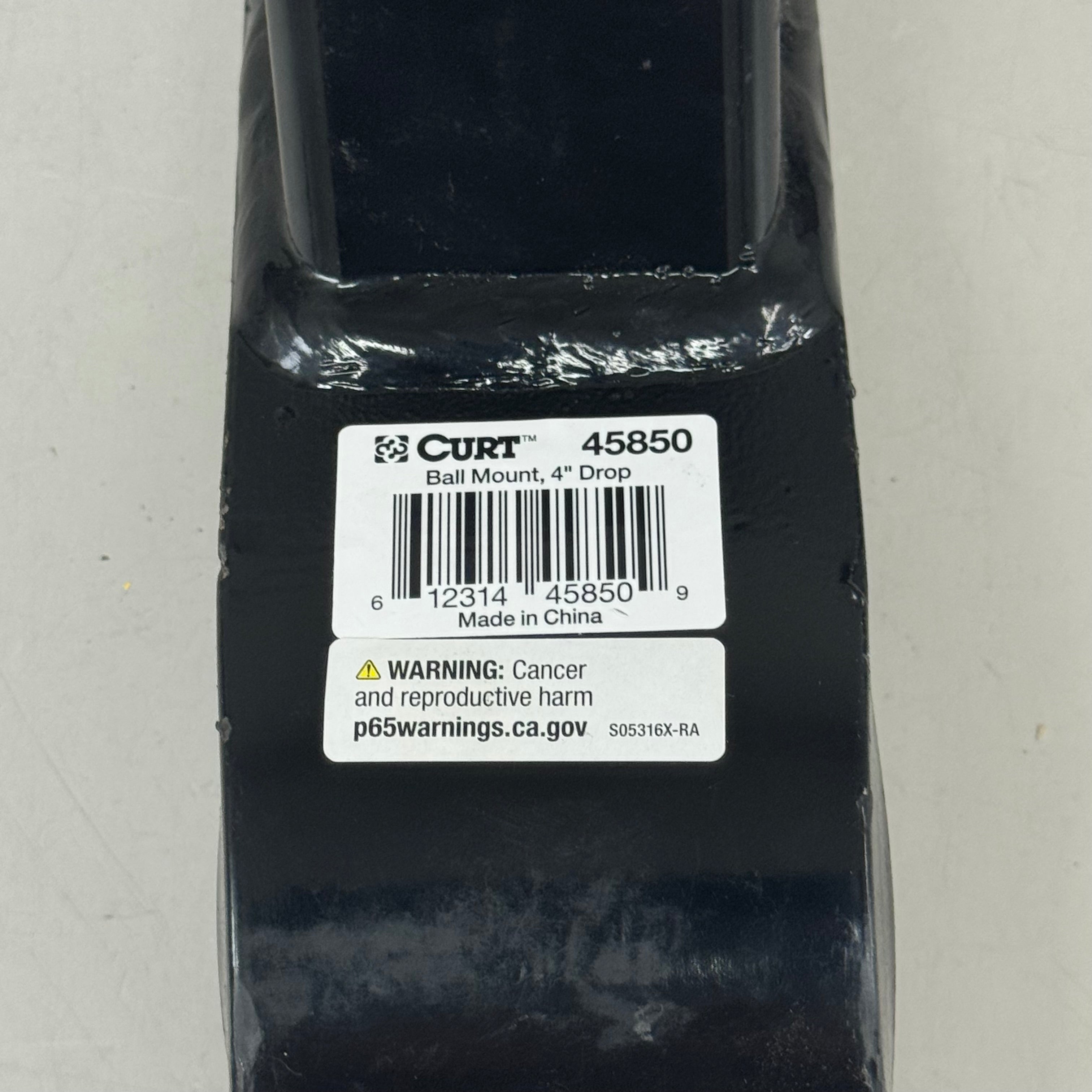 CURT Ball Mount Hitch Steel Shank No Ball 12" Overall Length Black 50703C-R1 (As-Is See Images)