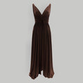 NORMA KAMALI Goddess Dress Unlined Women's Sz M/38 Chocolate KK3233PL292028