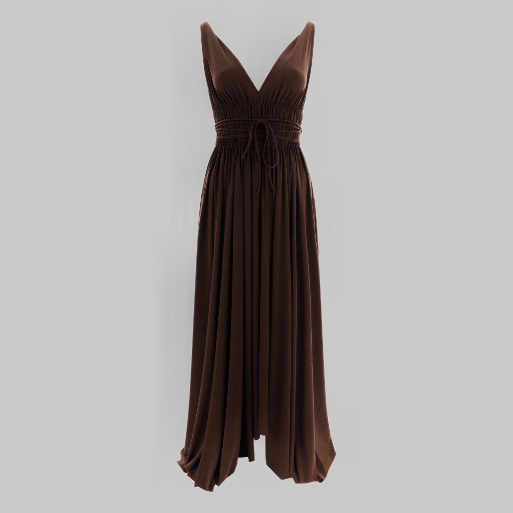 NORMA KAMALI Goddess Dress Unlined Women's Sz M/38 Chocolate KK3233PL292028