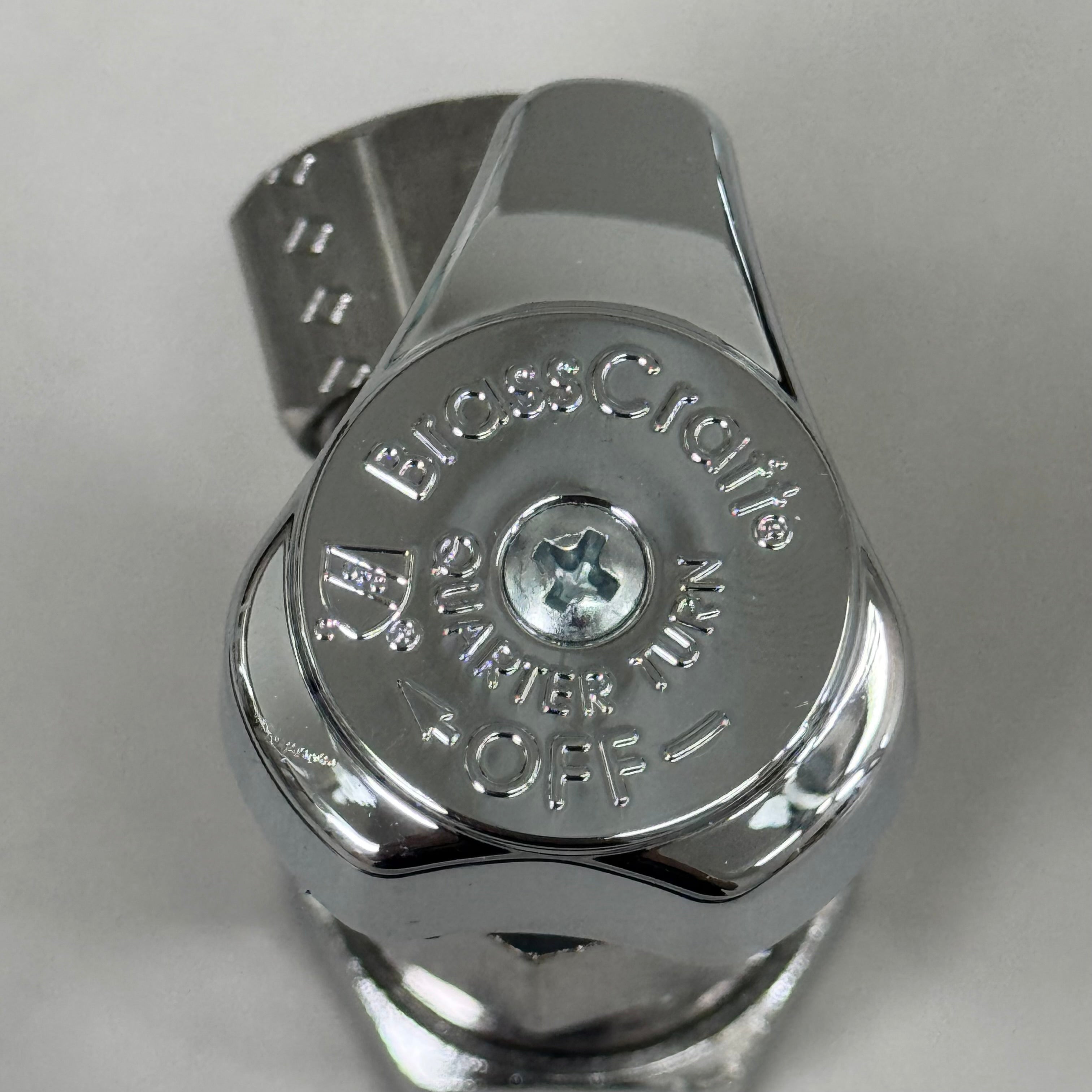 ZA@ BRASS CRAFT (5 PACK) 1/4" Turn Angle Supply STOP Valve 1/2"x3/8" Chrome G2CR19XC As-is Damaged Packaging