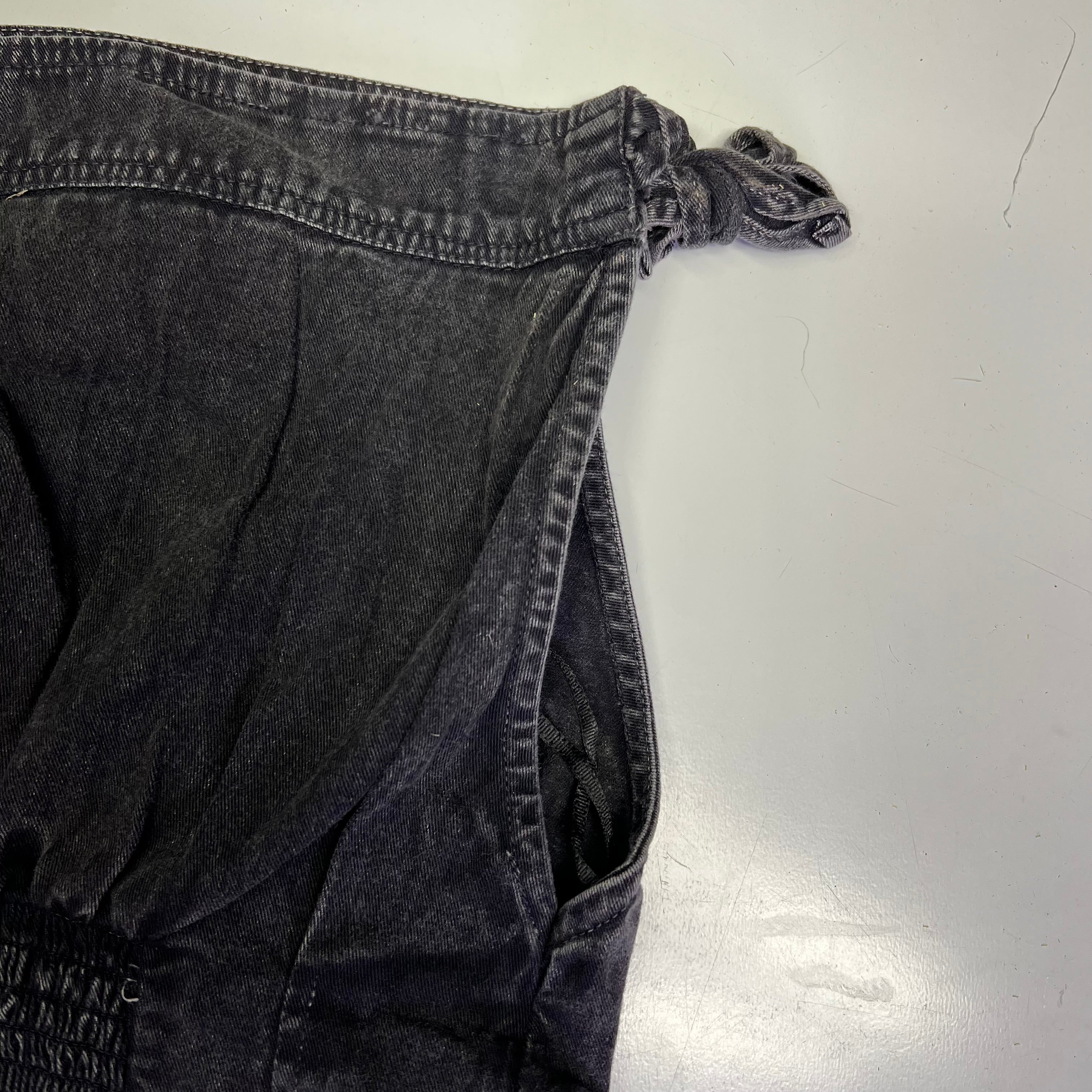FREE PEOPLE 100% Cotton Louie Indigo Top Women's Sz M Black 98546724