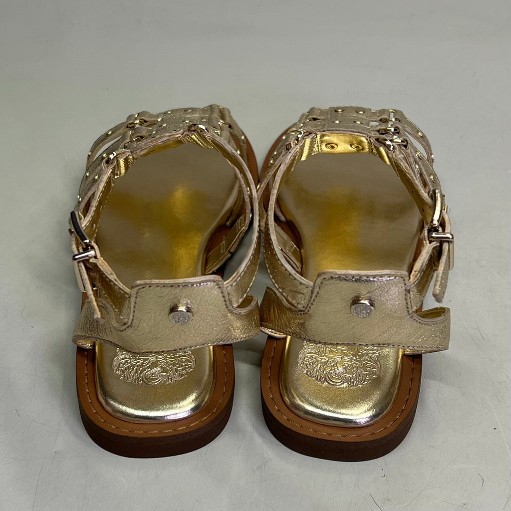 VINCE CAMUTO Leather Studded Gladiator Sandals Women's Sz 8.5M Egyptian Gold