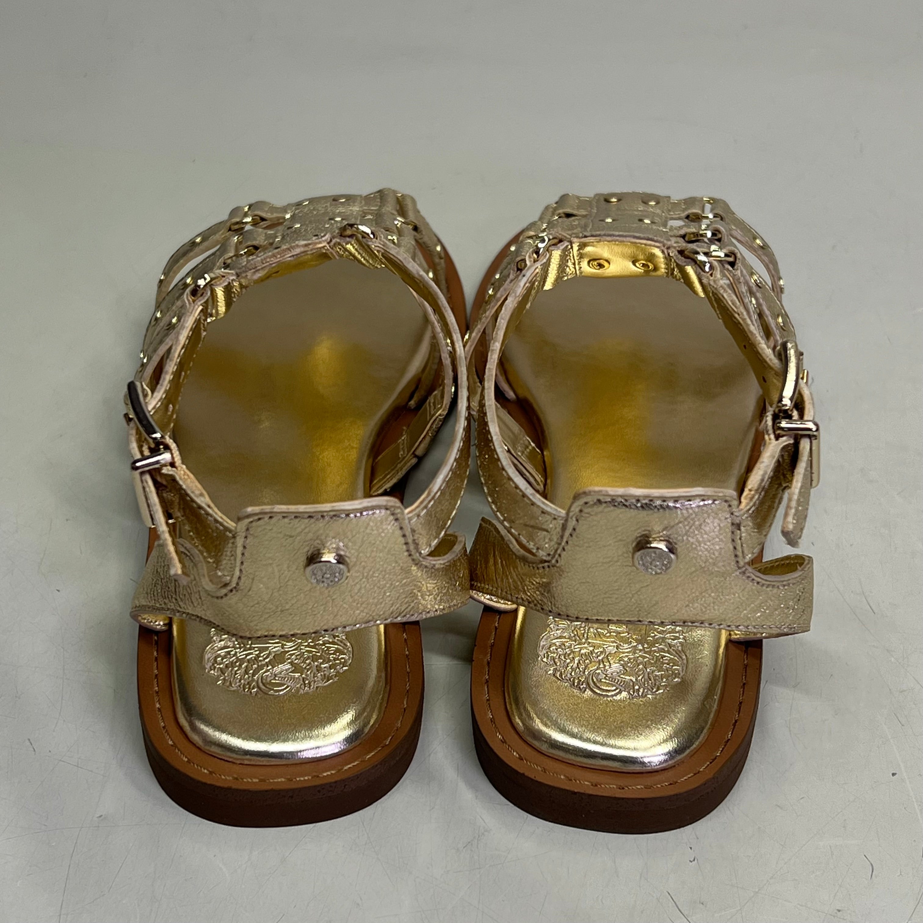 VINCE CAMUTO Leather Studded Gladiator Sandals Women's Sz 10M Egyptian Gold