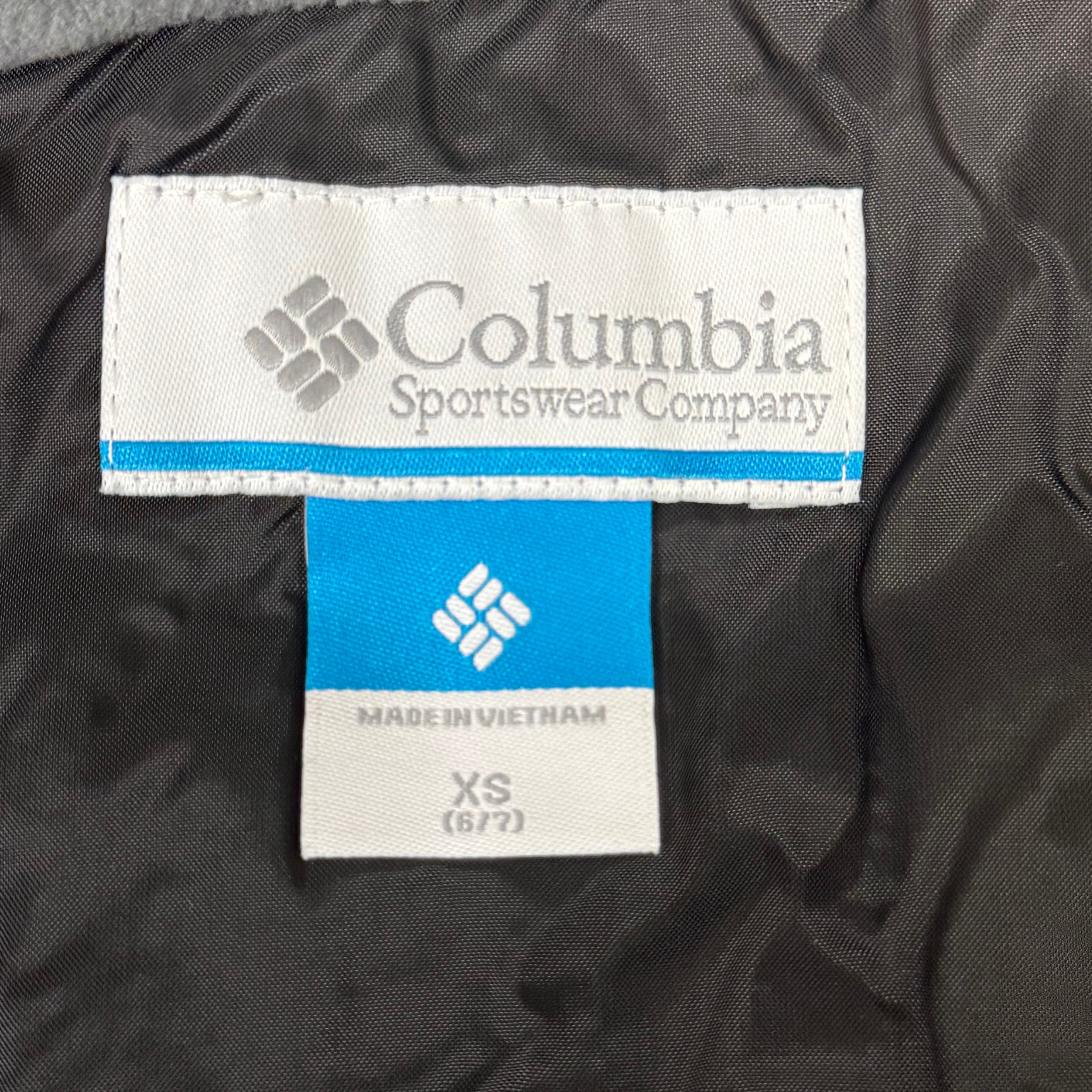 COLUMBIA Rain-Zilla Fleece Lined ZipUp Jacket Unisex Youth Sz XS Black RB3418-015