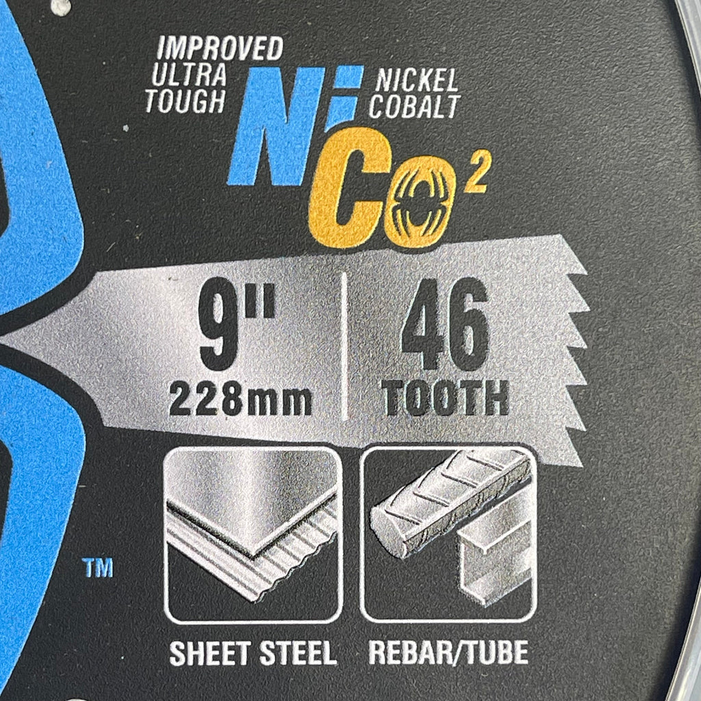 SPYDER Tarantula Steel Cutting Circular Saw Blade 46-Tooth, 9" Black 13503