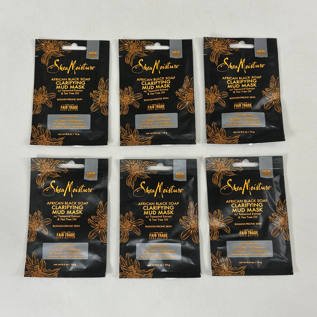 SHEA MOISTURE (6 PACK) African Black Soap Clarifying Mud Mask 0.5 oz 68735374