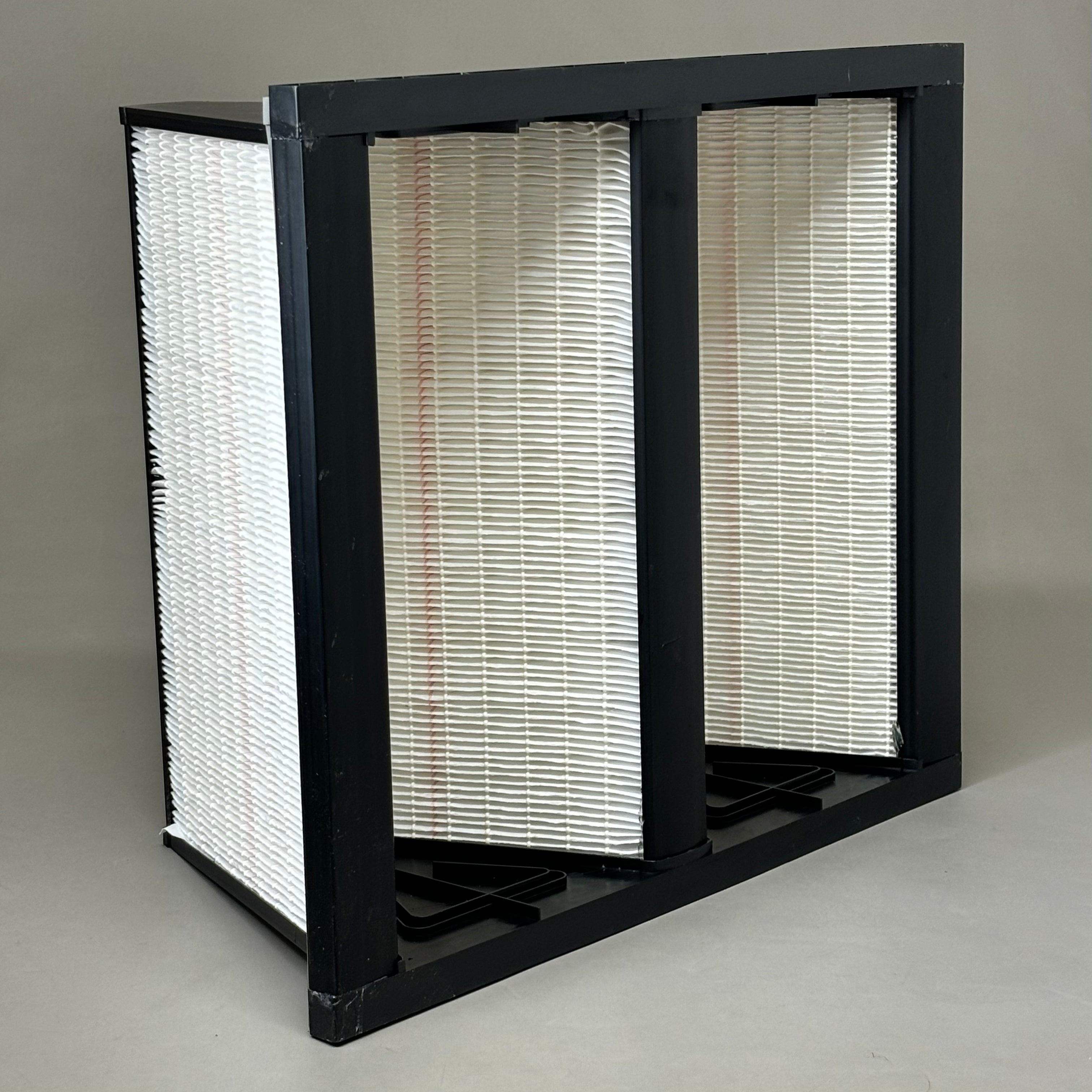 GRAINGER V Bank Air Filter Fiberglass Plastic Downstream Face 24x24x12 33E916