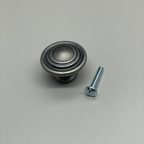 BERENSON (25 PK) Traditional Advantage Weathered Nickel Ringed Knob 9366-10WN-P