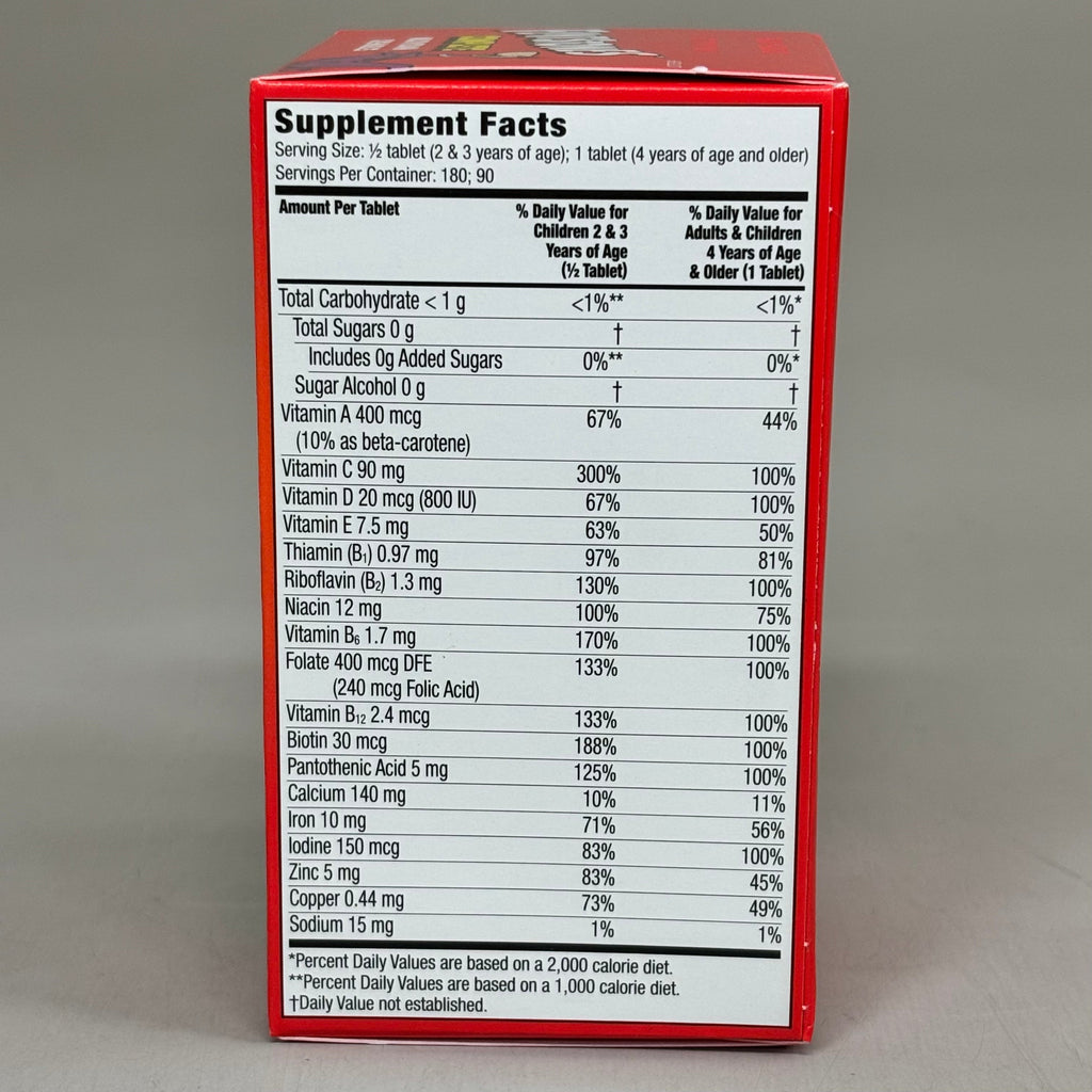 ZA@ BAYER (3 PACK, 90 TABLETS EACH) Flintstones Complete Multivitamin Kids BB 08/25 A
