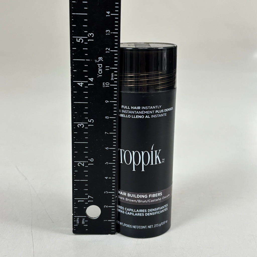 TOPPIK Safe & Natural Hair Building Fibers All Hair Types 0.97 oz Dark Brown