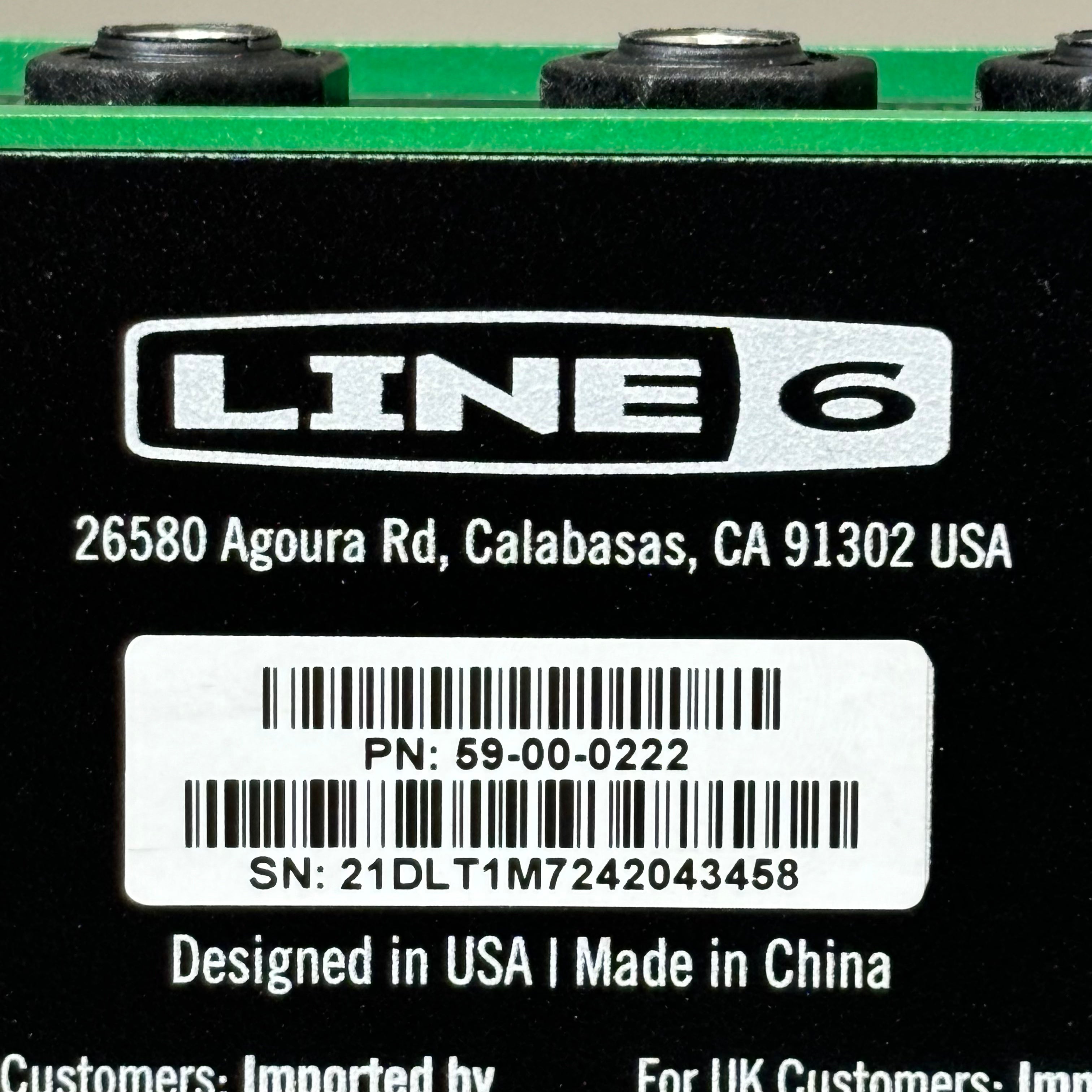 LINE 6 Delay & Looper Modeler Pedal 4 Switch & 1 Switch Loopers Green DL4 MkII