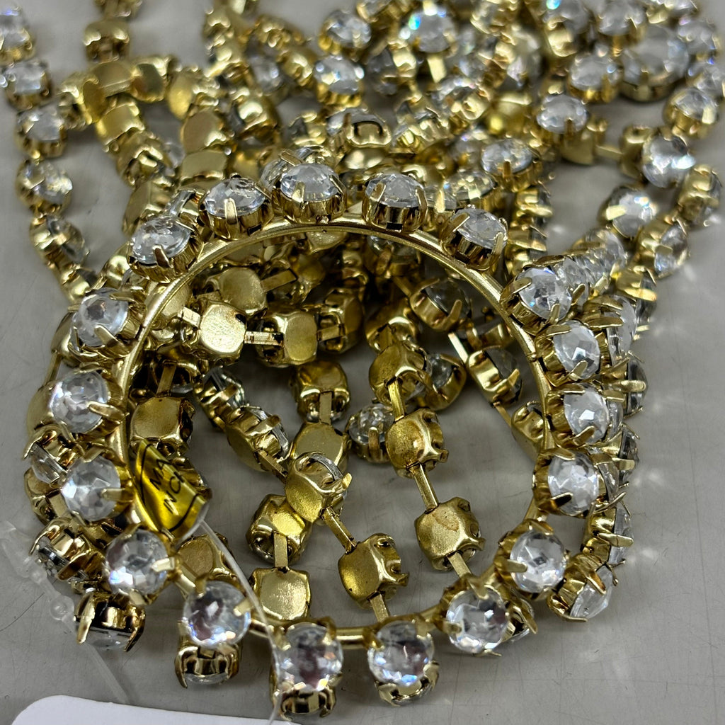 RAZ IMPORTS Jewel Tassel Wine Bottle Veil Metal/Plastic 6" Gold Rhinestone 4413511