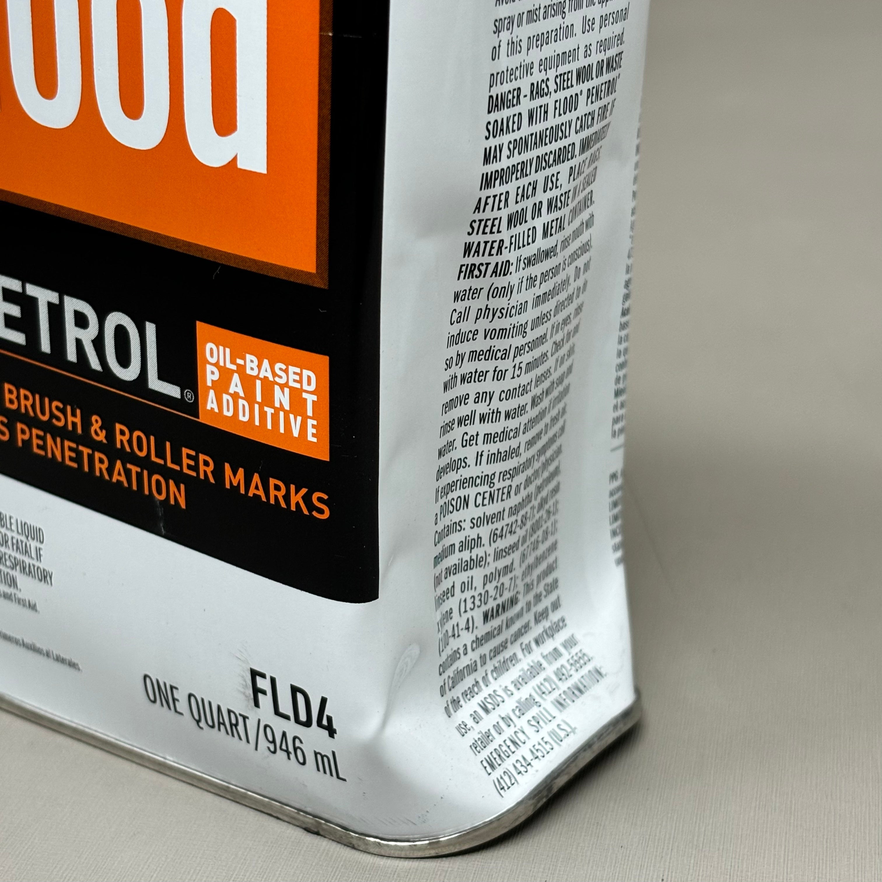 FLOOD (6 PACK, 1 QUART EACH) Penetrol Oil-Based Paint Additive Clear FLD4 (New Other)