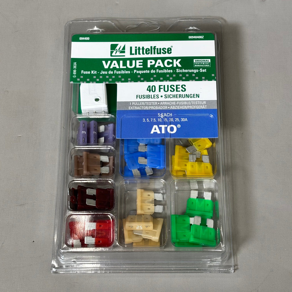 LITTLE FUSE (40 PIECE) Value Pack Various AMP ATO 32V  Multicolor 00940400Z