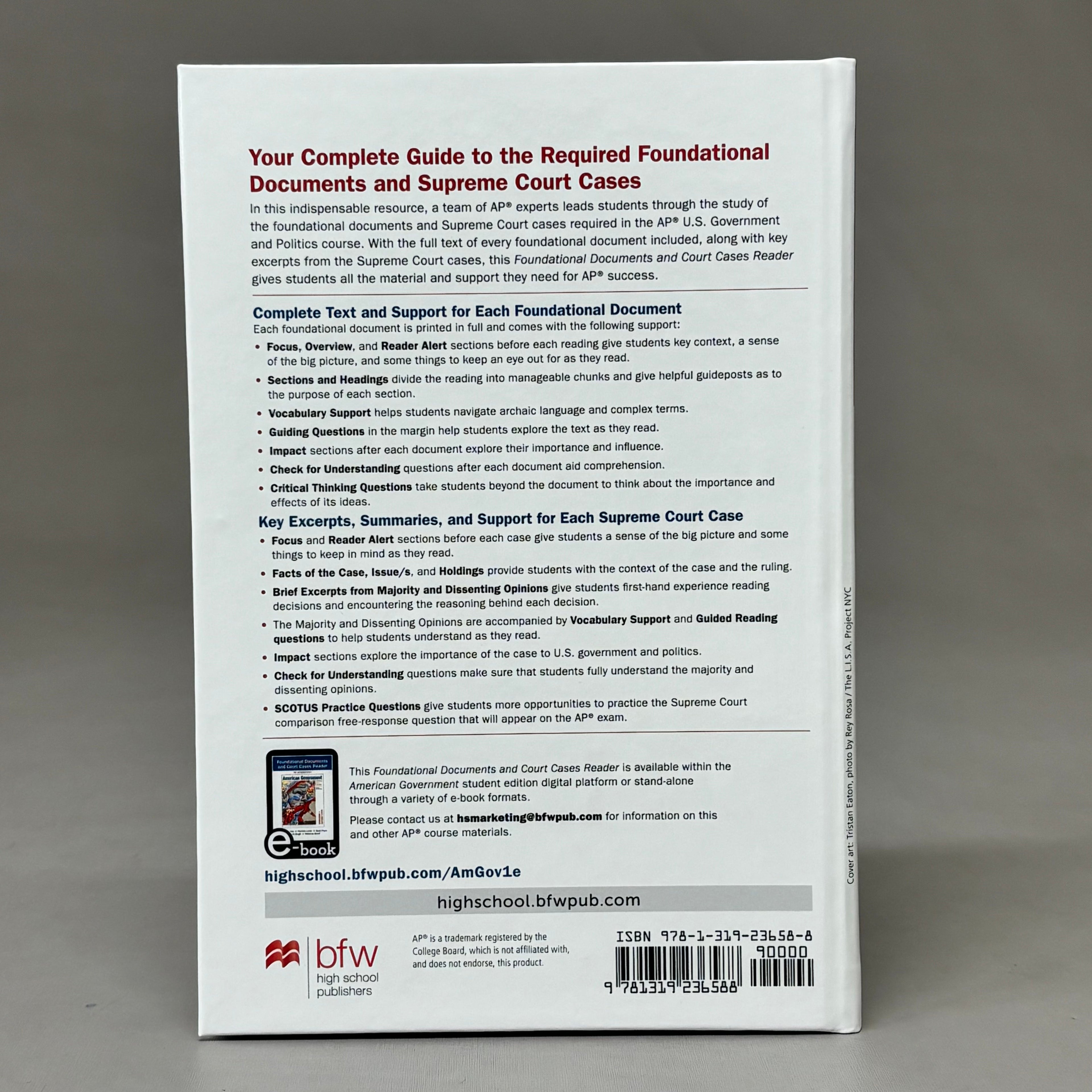 AMERICAN GOVERNMENT Foundational Documents & Court Cases AP Course Hardback