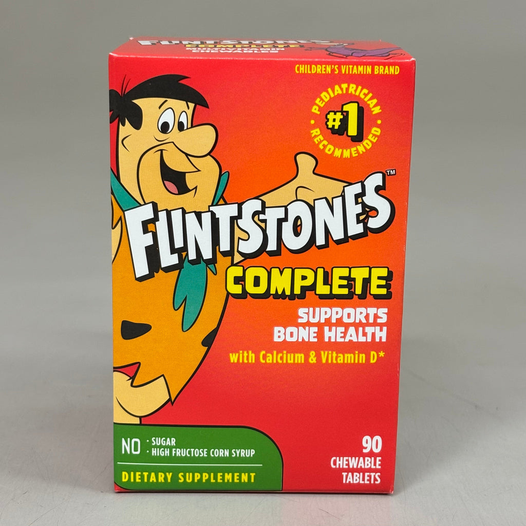 ZA@ BAYER (3 PACK, 90 TABLETS EACH) Flintstones Complete Multivitamin Kids BB 08/25 A