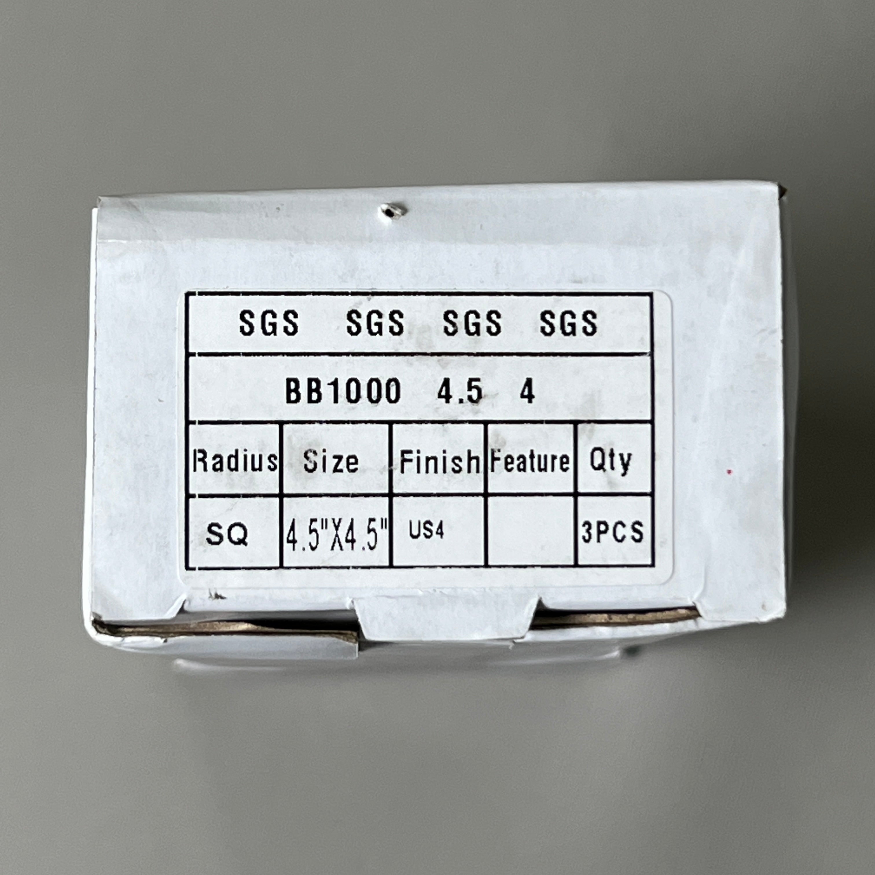 SGS Heavy Duty Commercial Grade Hinge 3-PACK 4.5" x 4.5" Satin Brass BB1000 (new)