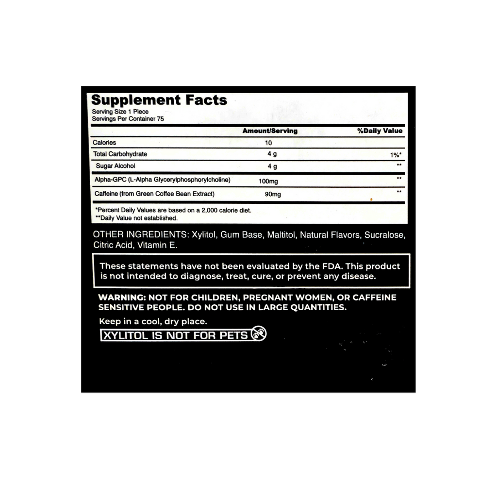 Strike Premium Energy Gum | Tray