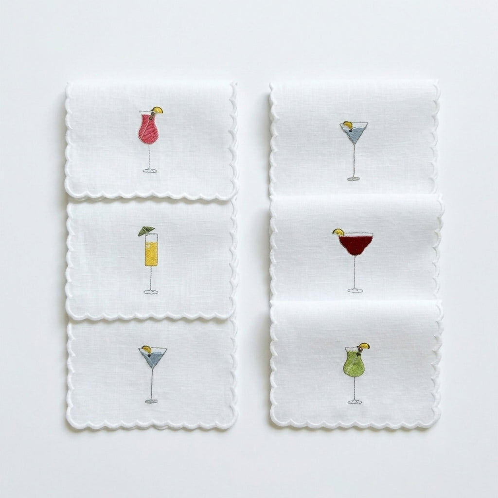 Embroidered Cocktail Napkin (Set of 6)