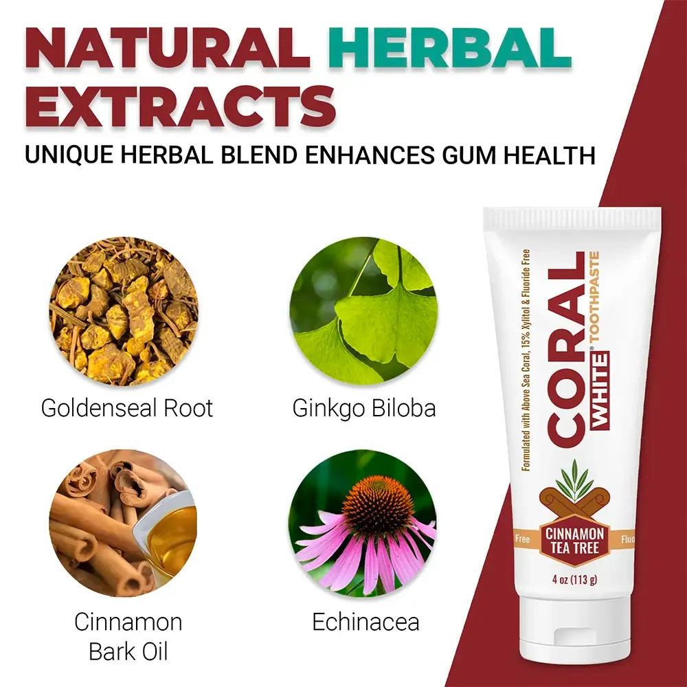 Fluoride Free Whitening Cinnamon Tea Tree Toothpaste with Xylitol