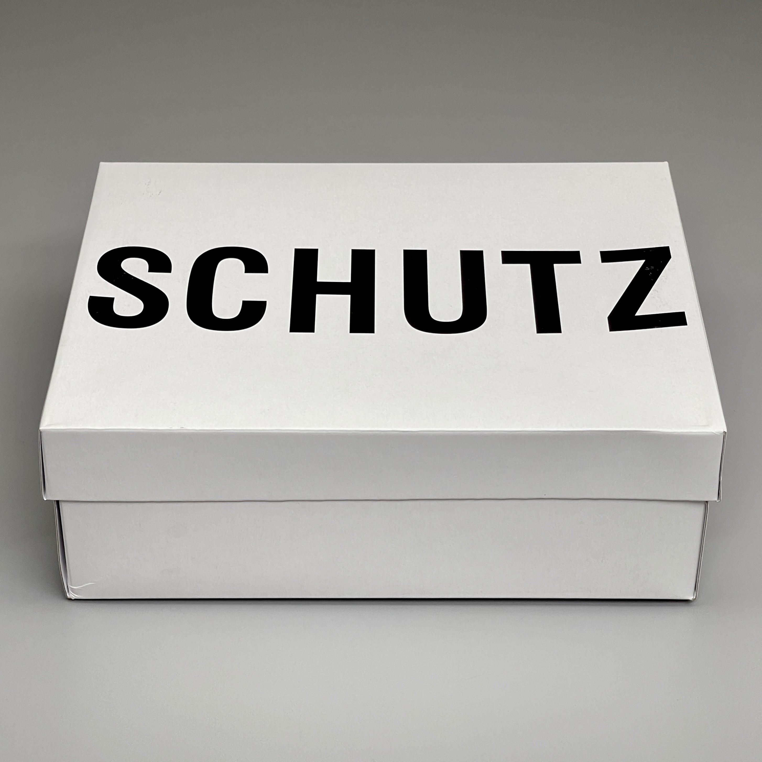 SCHUTZ Peaky Nubuck & Vinyl Multimaterial Women's Sandal Heel Light Nude Sz 8.5B (New)